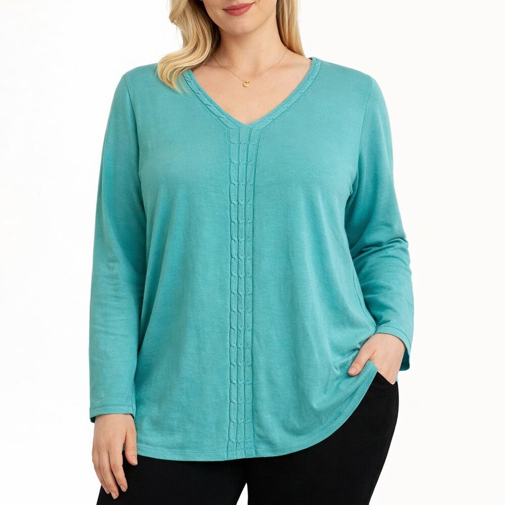 Karen Scott Cotton Sweater Cozy Cottagecore Warm See Measurements
